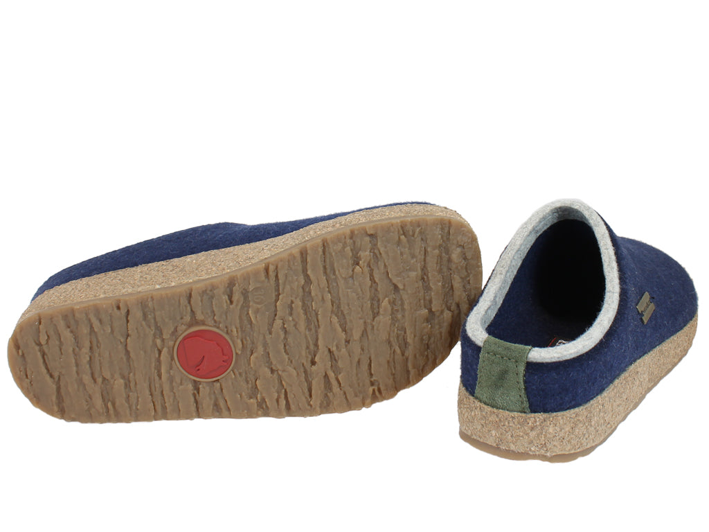 Haflinger Felt Clogs Grizzly Kris Jeans sole view