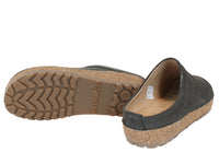 Haflinger Leather Clogs Malmo Graphite sole view