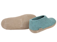 Glerups Slippers Closed Heel Sea Blue sole view