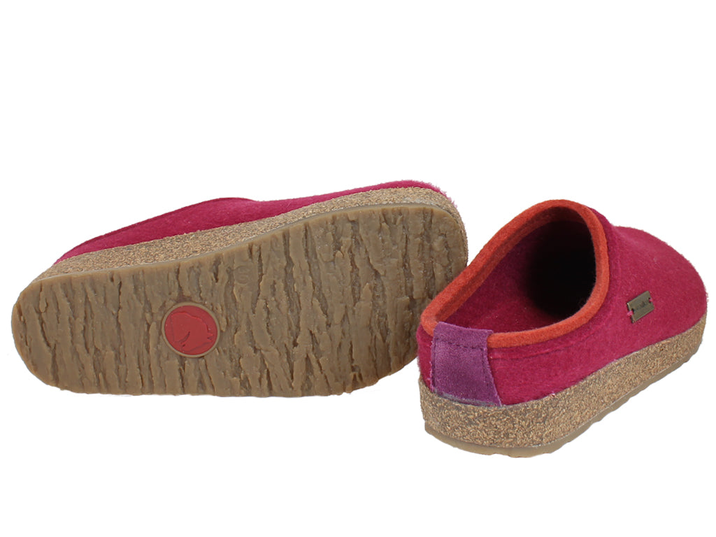 Haflinger Felt Clogs Grizzly Kris Port sole view