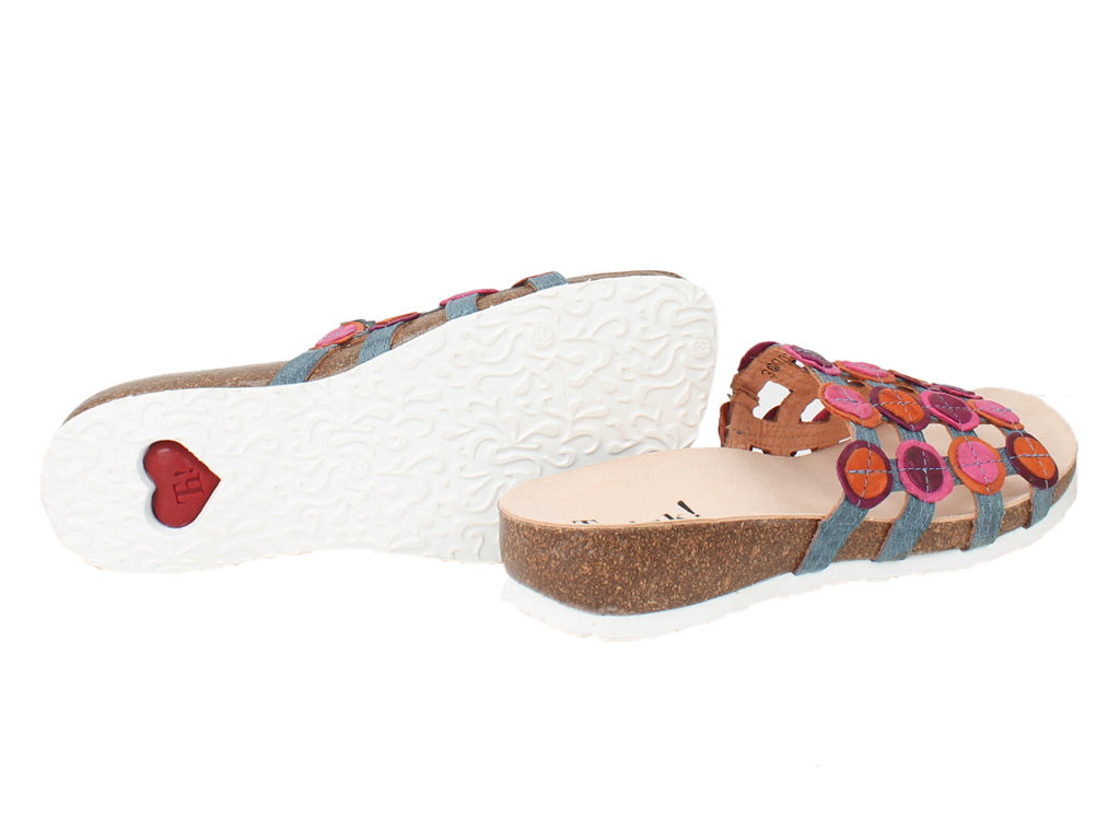 Think! Women Sandals Julia 247 Pink/Denim sole view