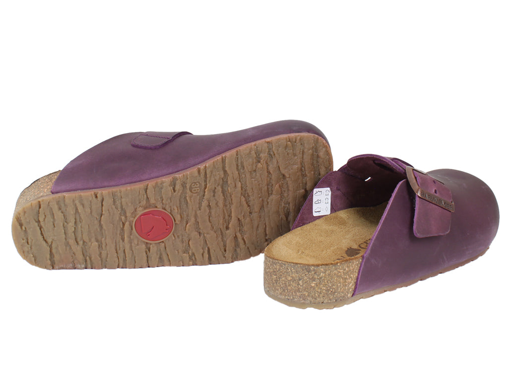 HAFLINGER Porto elegante clog van leer, rubberen zool en kurk HAFLINGER Porto elegante clog van leer, rubberen zool en kurk
