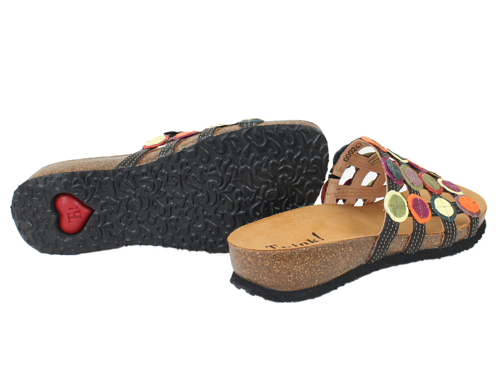 Think! Women Sandals Julia 247 Black Multi sole view