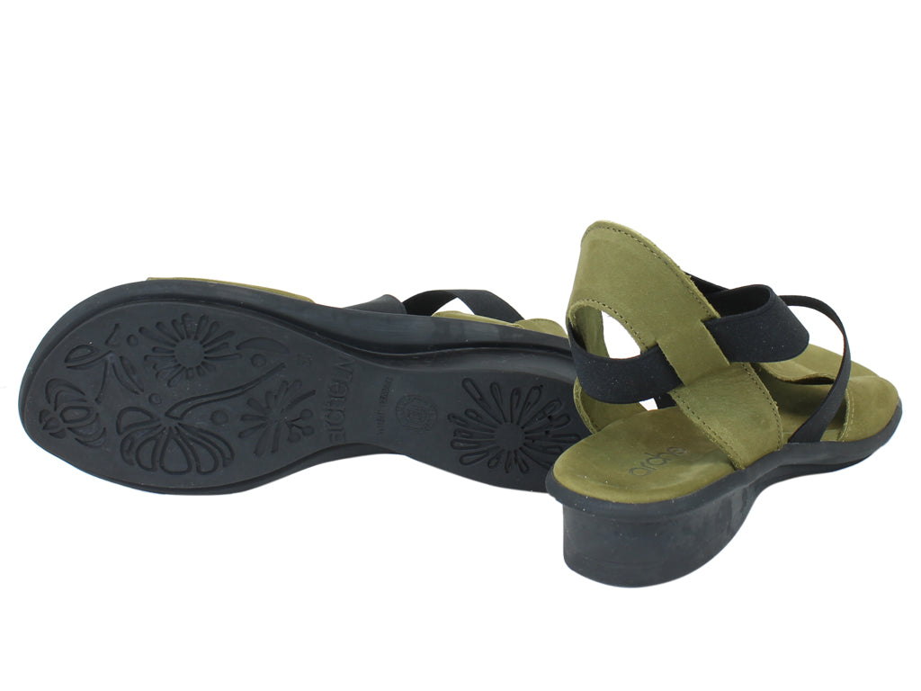 Arche Sandals Satia Matcha sole view