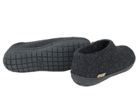 Glerups Closed Slippers Charcoal Rubber sole sole view