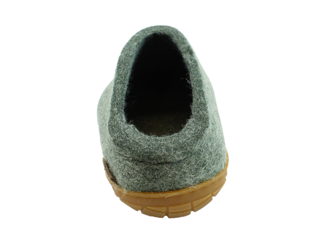 Glerups Slippers Moss Rubber Sole