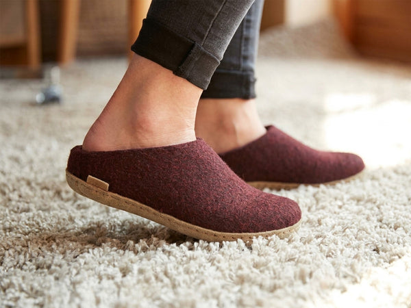 Glerups Slippers Open Heel Beet