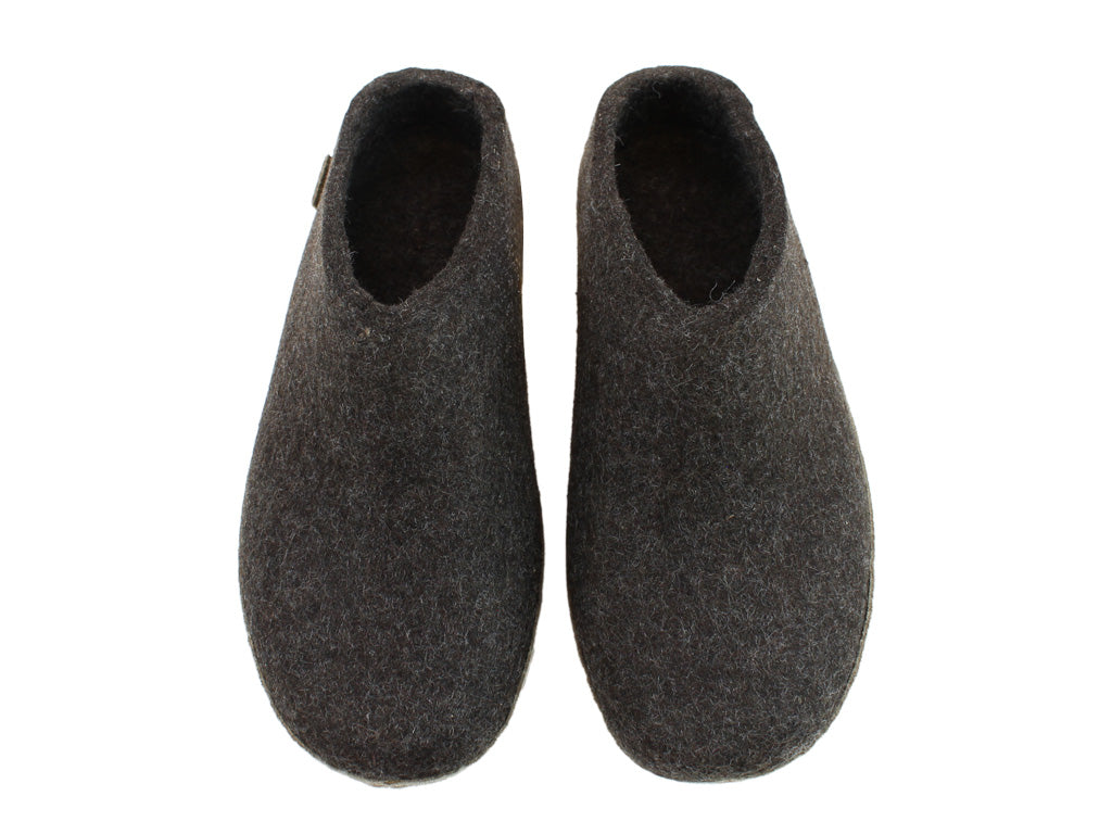 Glerups Slippers Open Heel Chestnut Brown