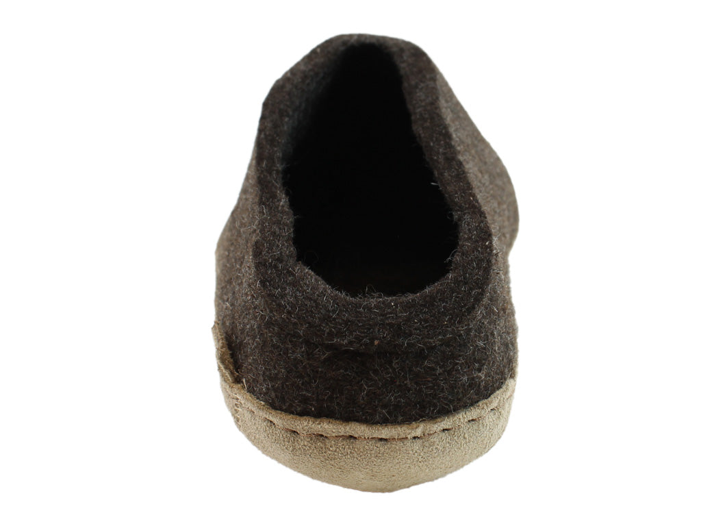 Glerups Slippers Open Heel Chestnut Brown