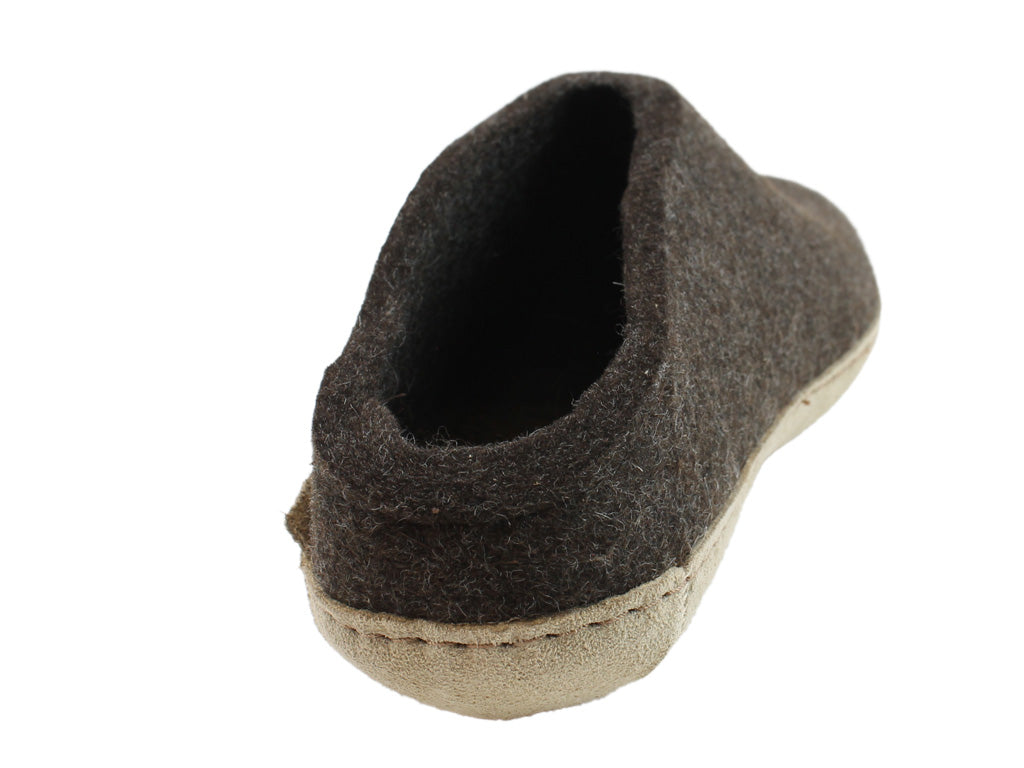 Glerups Slippers Open Heel Chestnut Brown