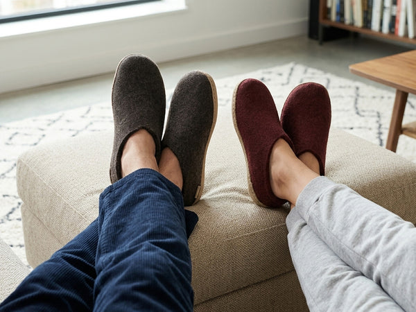 Glerups Slippers Open Heel Chestnut Brown