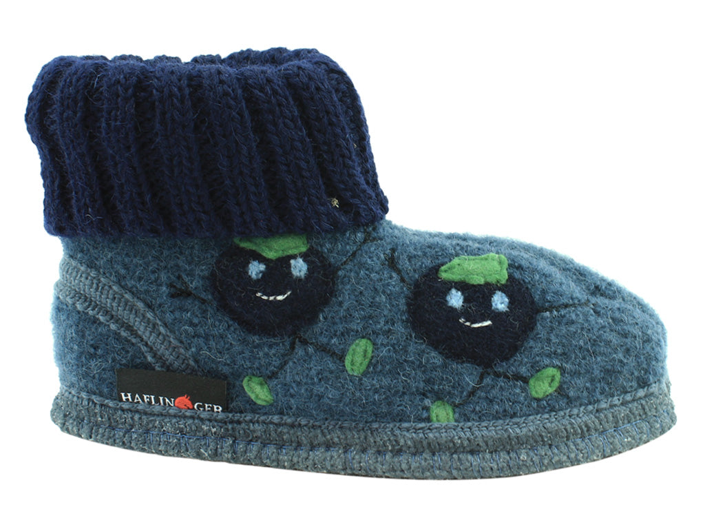 Haflinger Children's slippers Blueberry Light Blue