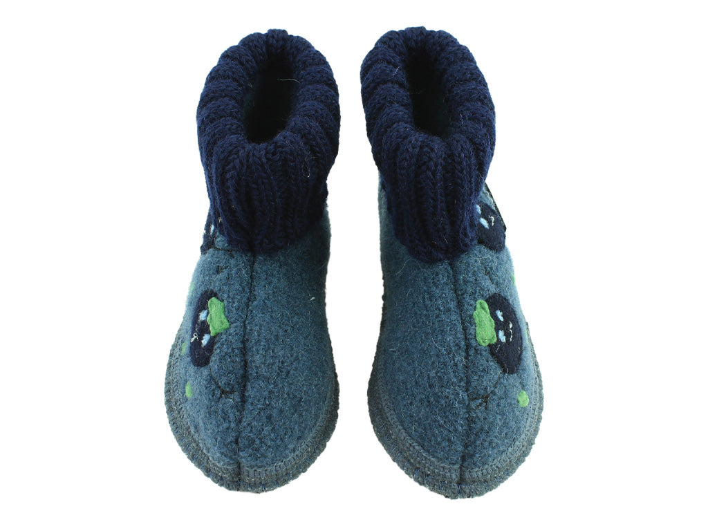 Haflinger Children's slippers Blueberry Light Blue