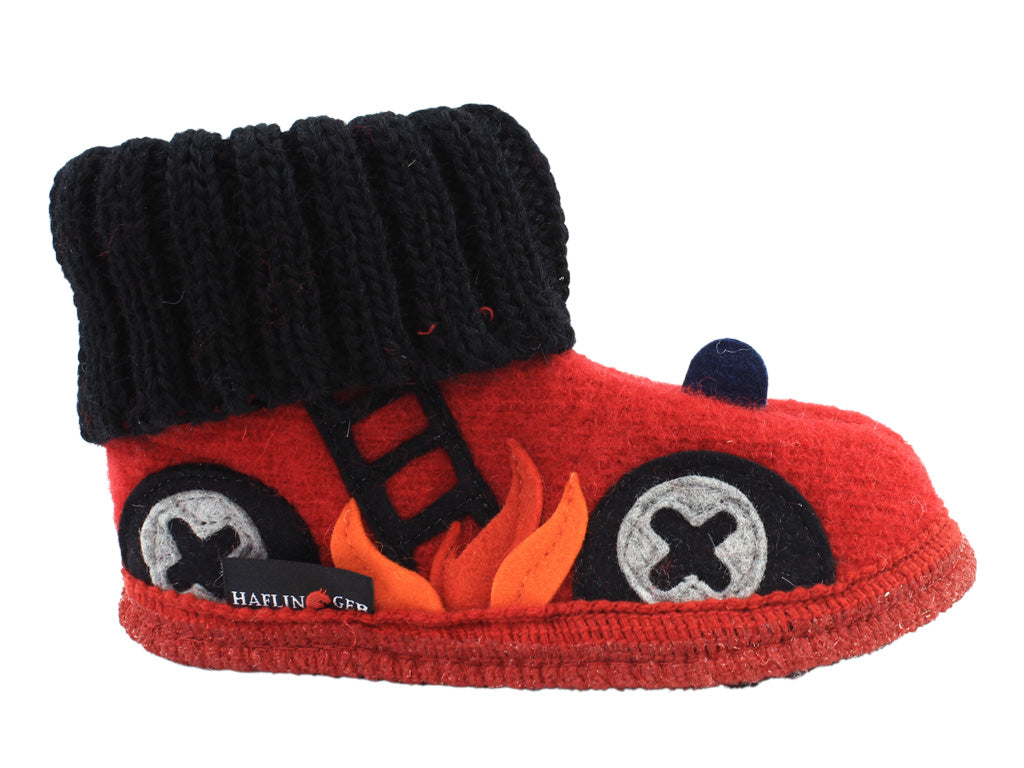 Haflinger Children's slippers Fire Engine Red