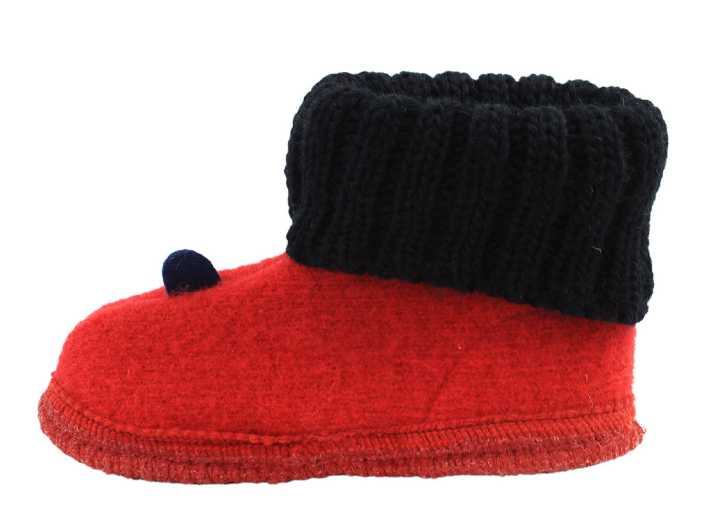 Haflinger Children's slippers Fire Engine Red