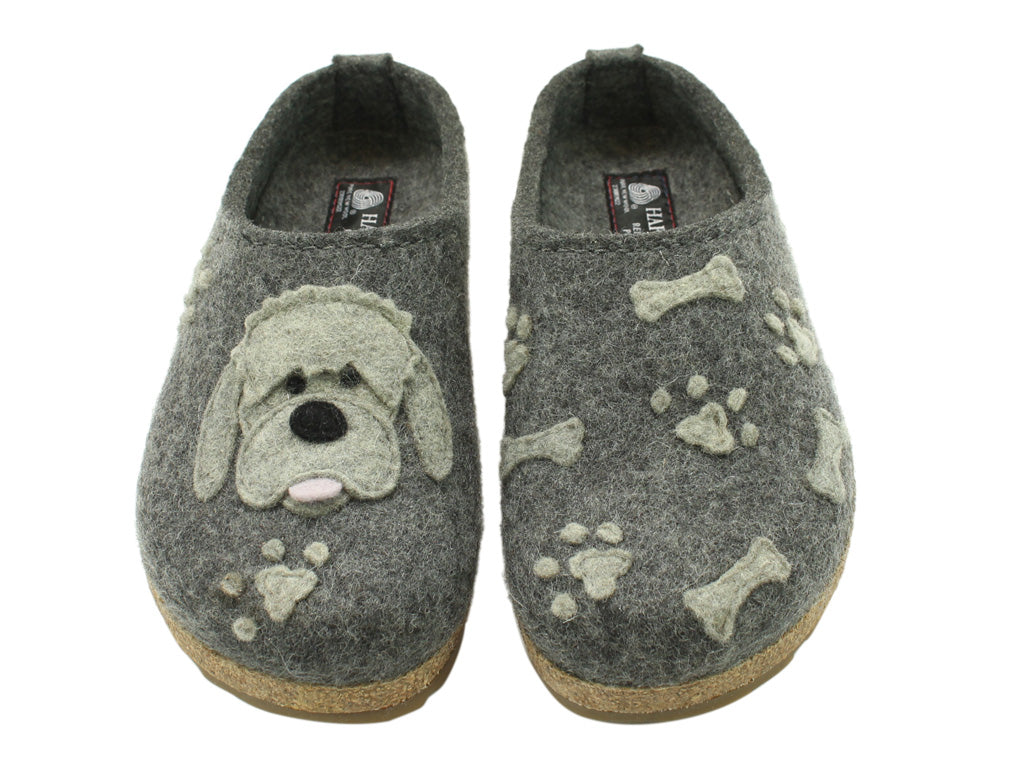 Haflinger Clogs Grizzly Doodle Anthracite