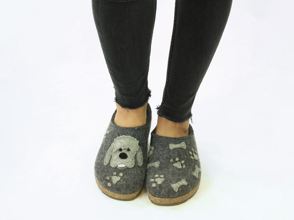 Haflinger Clogs Grizzly Doodle Anthracite