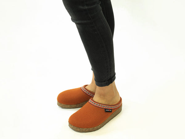 Haflinger Clogs Grizzly Franzl Pumpkin