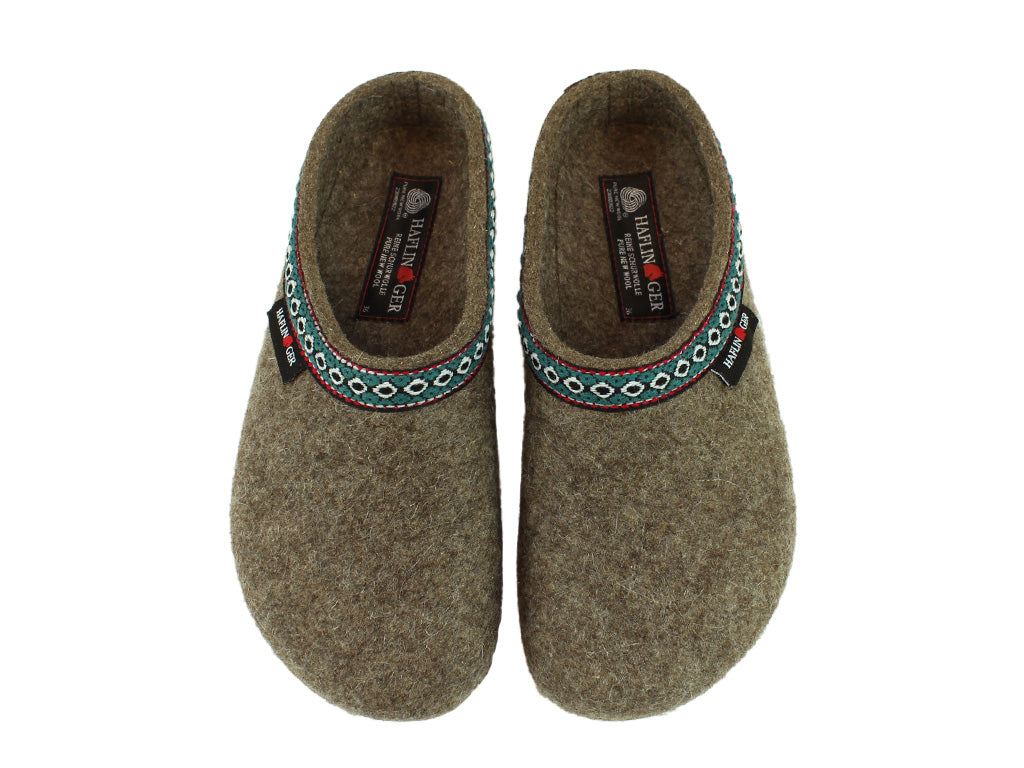 Haflinger Clogs Grizzly Franzl Torf