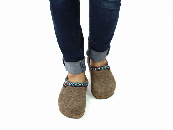 Haflinger Clogs Grizzly Franzl Torf