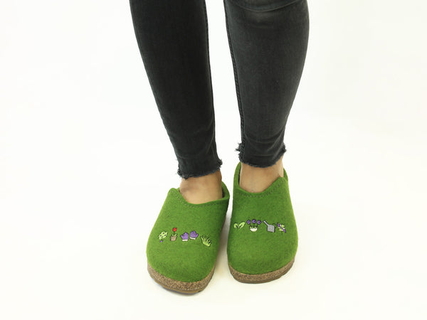 Haflinger Clogs Grizzly Gardening Green