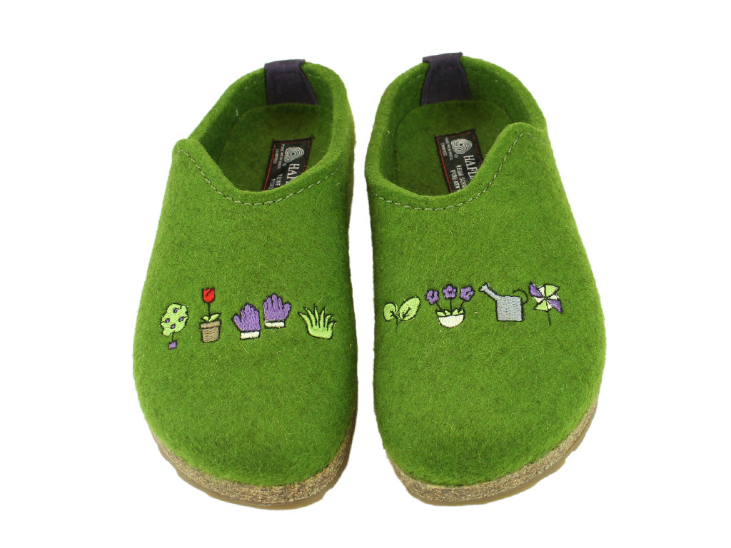 Haflinger Clogs Grizzly Gardening Green
