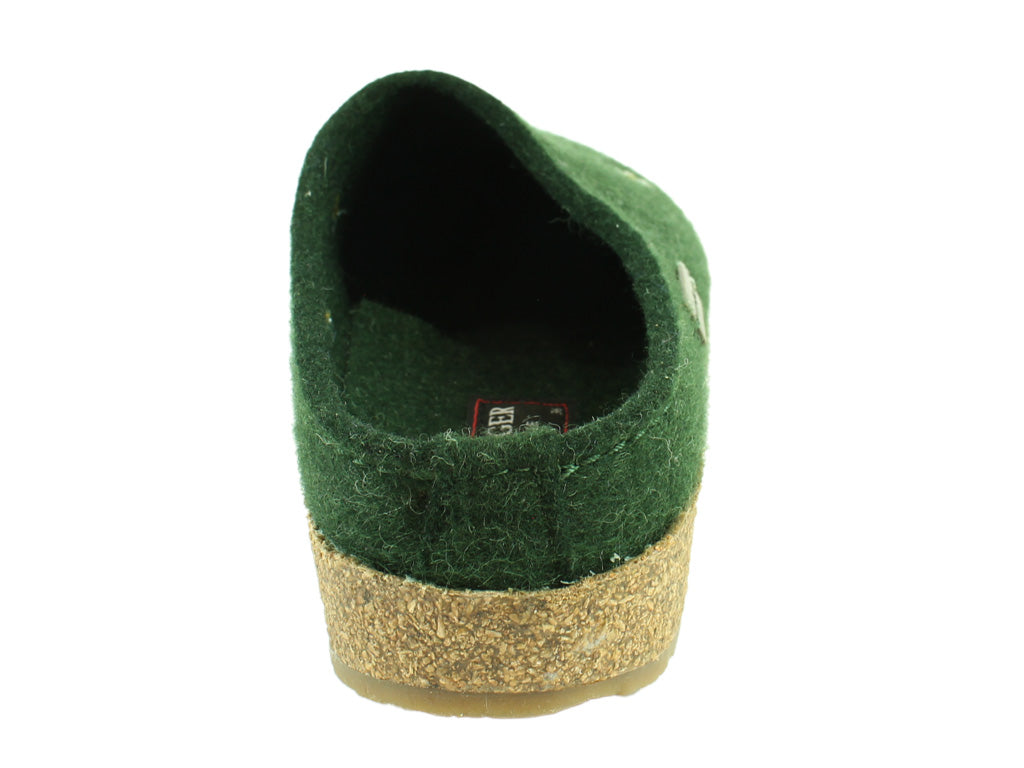 Haflinger Clogs Grizzly Margherita Daisy Green