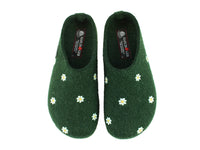 Haflinger Clogs Grizzly Margherita Daisy Green