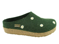 Haflinger Clogs Grizzly Margherita Daisy Green