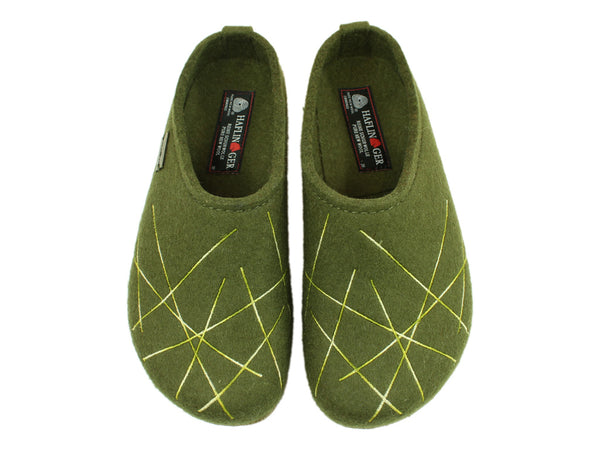 Size 38/UK5 only - Haflinger Clogs Grizzly Mikado Olive