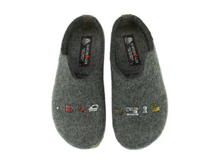 Haflinger Clogs Grizzly Sewing Grey