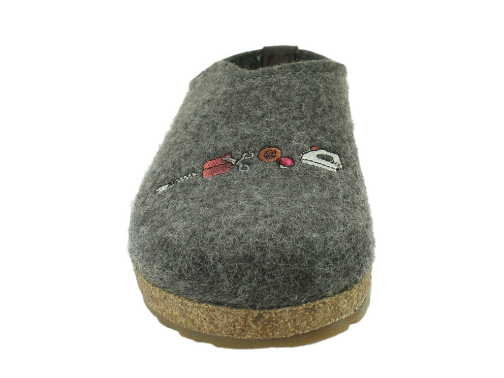 Haflinger Clogs Grizzly Sewing Grey