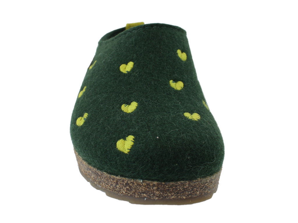 Haflinger Clogs Grizzly Sweetheart Forest Green