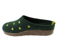 Haflinger Clogs Grizzly Sweetheart Forest Green