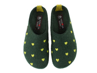 Haflinger Clogs Grizzly Sweetheart Forest Green