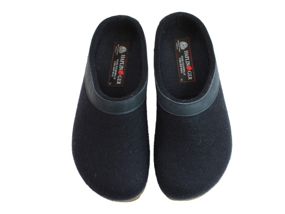 Haflinger Clogs Grizzly Torben Dark Navy | Unisex Felt Clogs  display picture 3