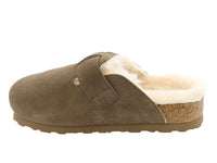 Haflinger Clogs Sheepskin Hawk Shitake