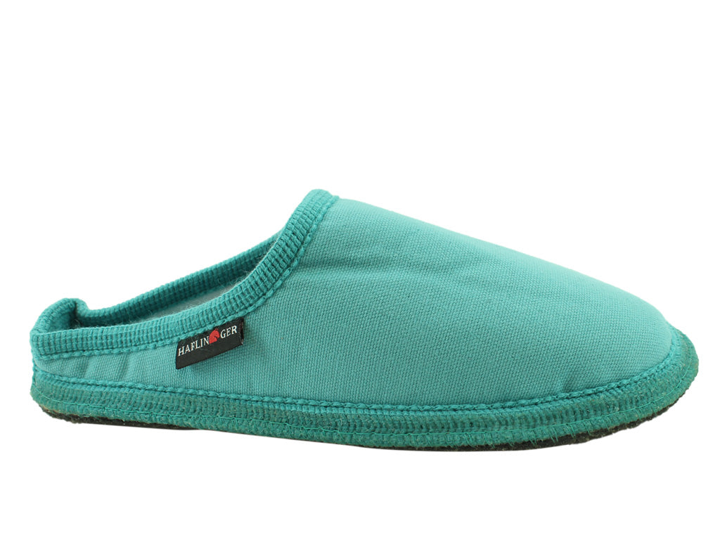 Size 38/UK5 only - Haflinger Cotton Slippers Aqua
