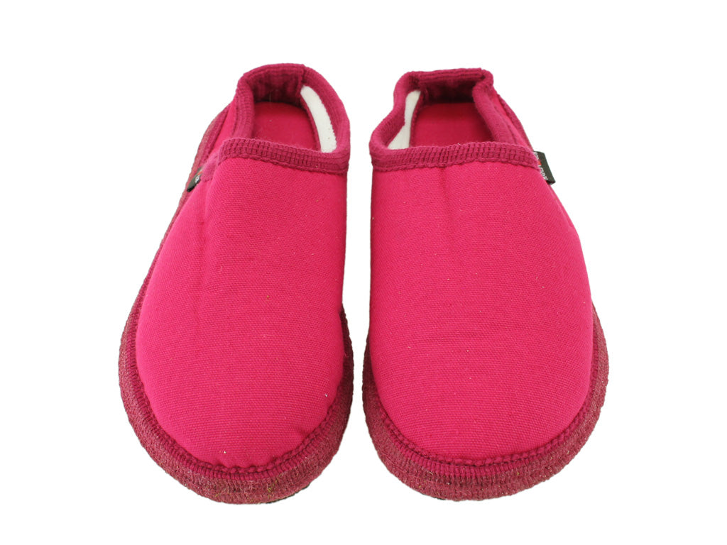 Size 38/UK5 only - Haflinger Cotton Slippers Fuschia