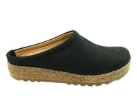 Haflinger Grizzly Leather Clogs Black