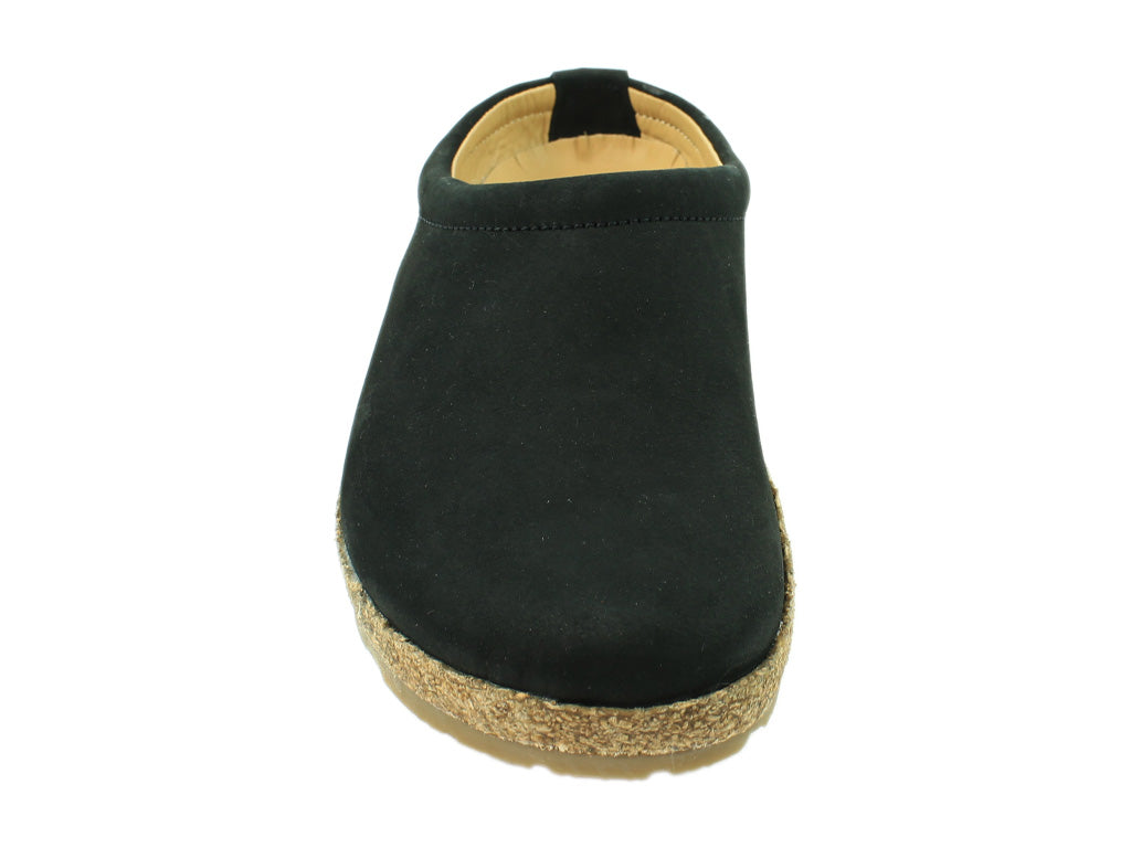 Haflinger Grizzly Leather Clogs Black