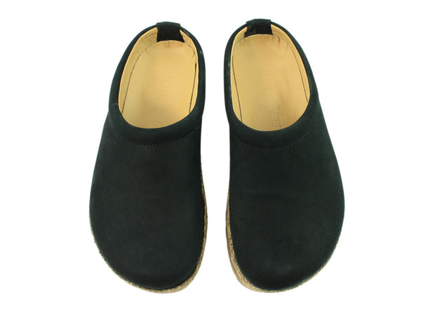 Haflinger Grizzly Leather Clogs Black