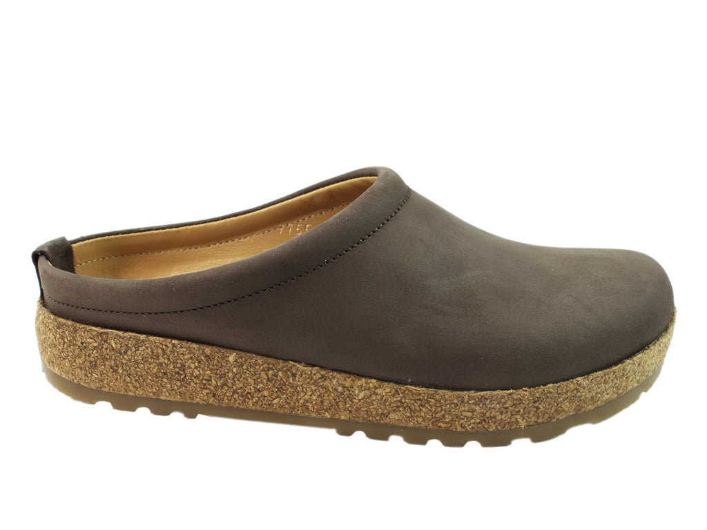 Haflinger Grizzly Leather Clogs Brown