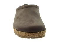 Haflinger Grizzly Leather Clogs Brown