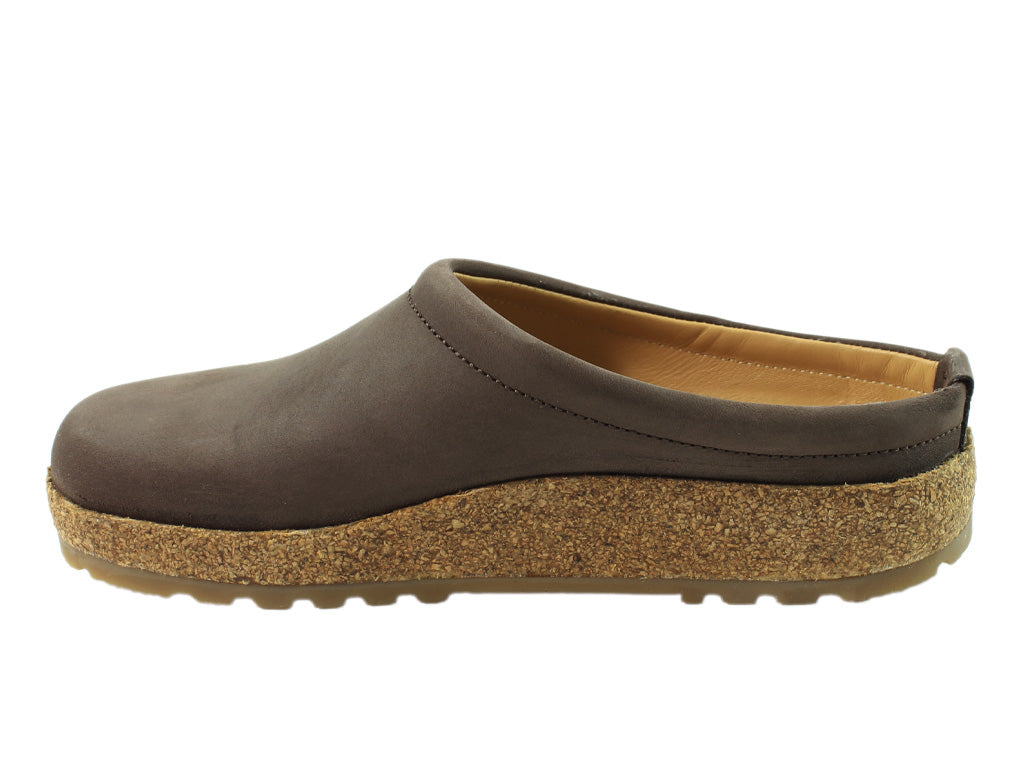 Haflinger Grizzly Leather Clogs Brown