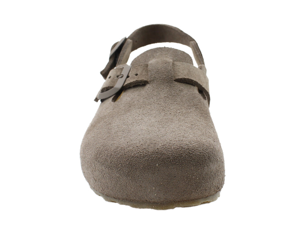 Haflinger Leather Clogs Faro Greige