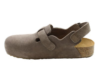 Haflinger Leather Clogs Faro Greige
