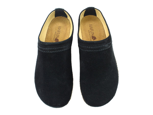 Haflinger Leather Clogs Malmo Black 2701
