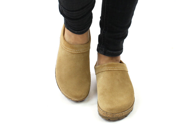 Haflinger Leather Clogs Malmo Sahara