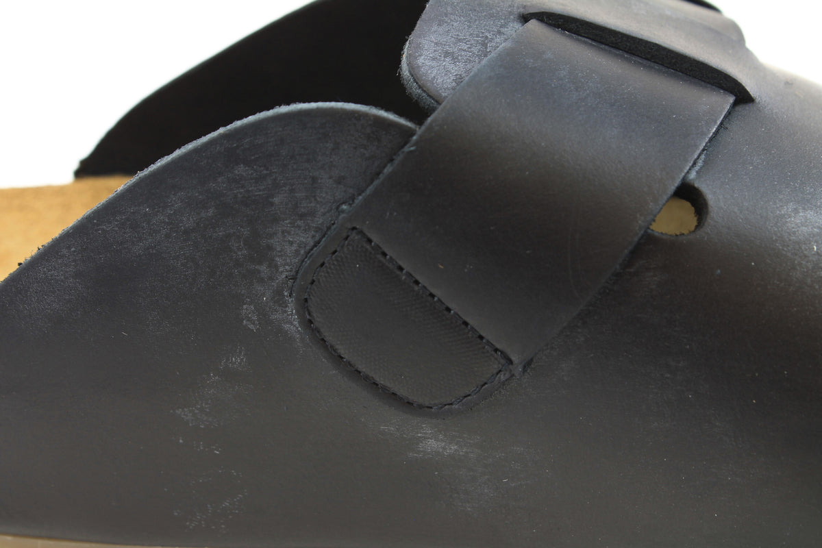 Haflinger Leather Clogs Porto Black (Second Quality)